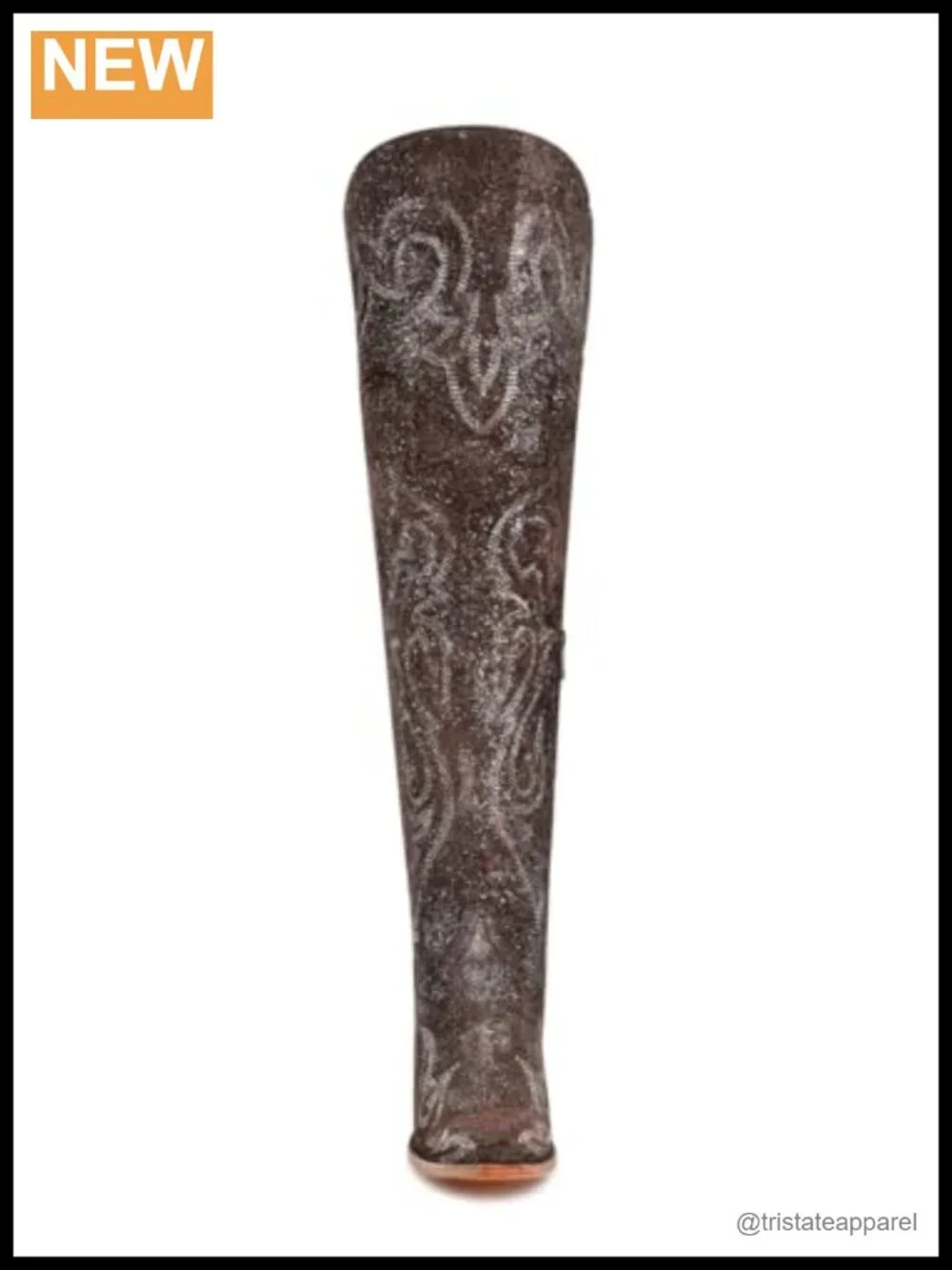 Over-the-Knee Equestrian Boots Cowhide Leather Pointed Toe Zip